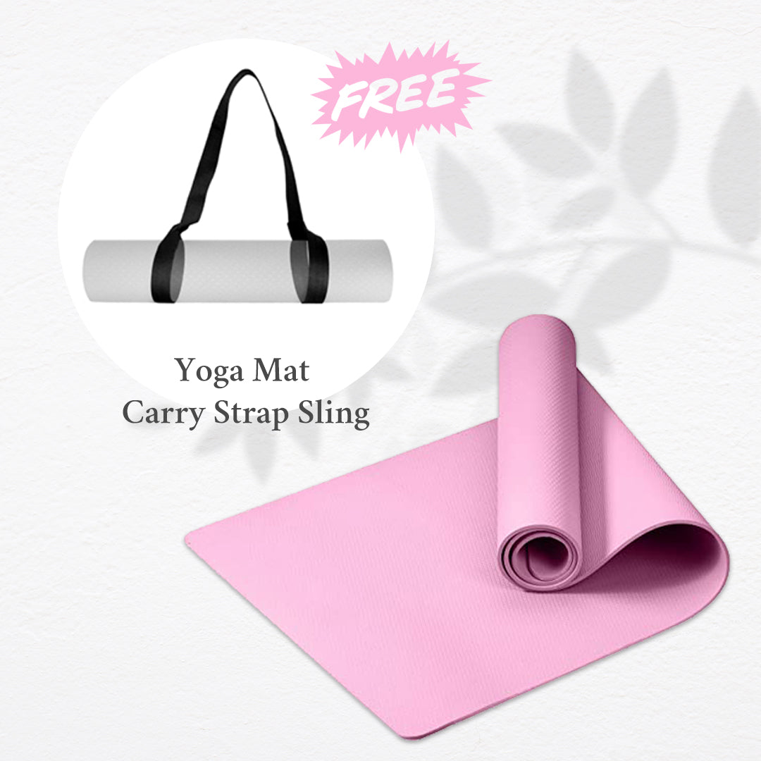 The Minies Naturals Anti Slip Yoga Mat with Carry Strap 8MM