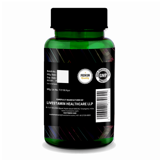 Livestamin Shilajit Extract, 500 mg - 60 Vegetarian Capsules For Stamina and Vitality