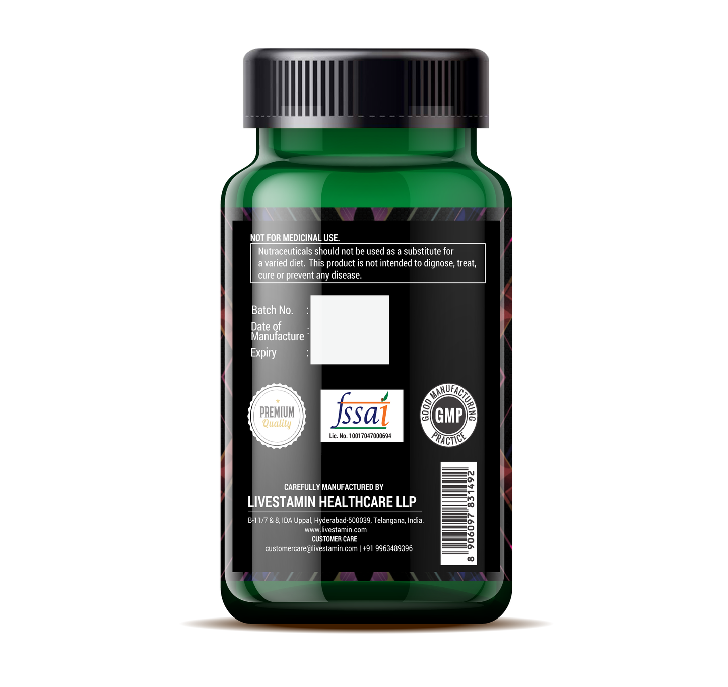 LIVESTAMIN VITAMIN B12 ALA SUPPLEMENT- 60 TABLETS