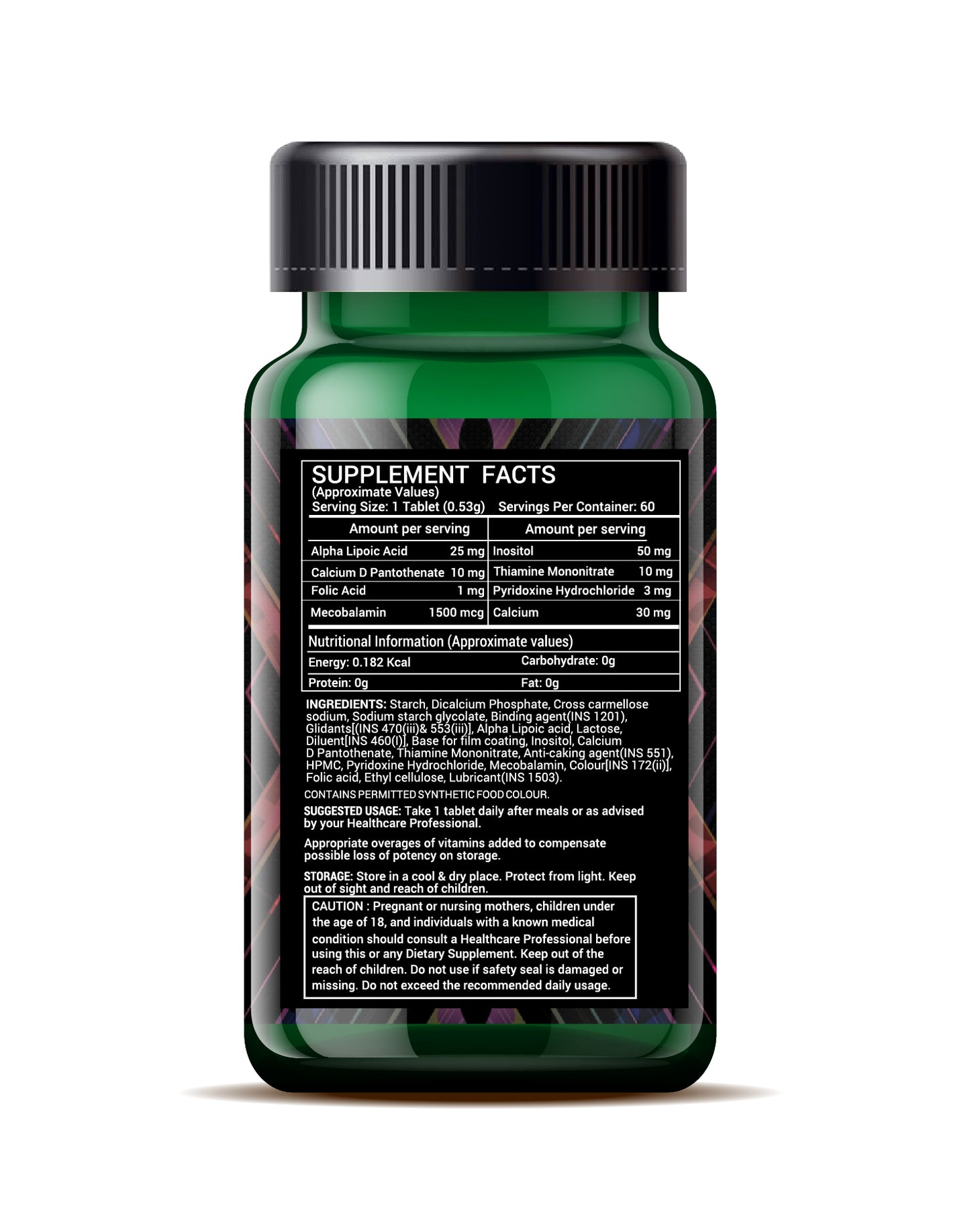 LIVESTAMIN VITAMIN B12 ALA SUPPLEMENT- 60 TABLETS