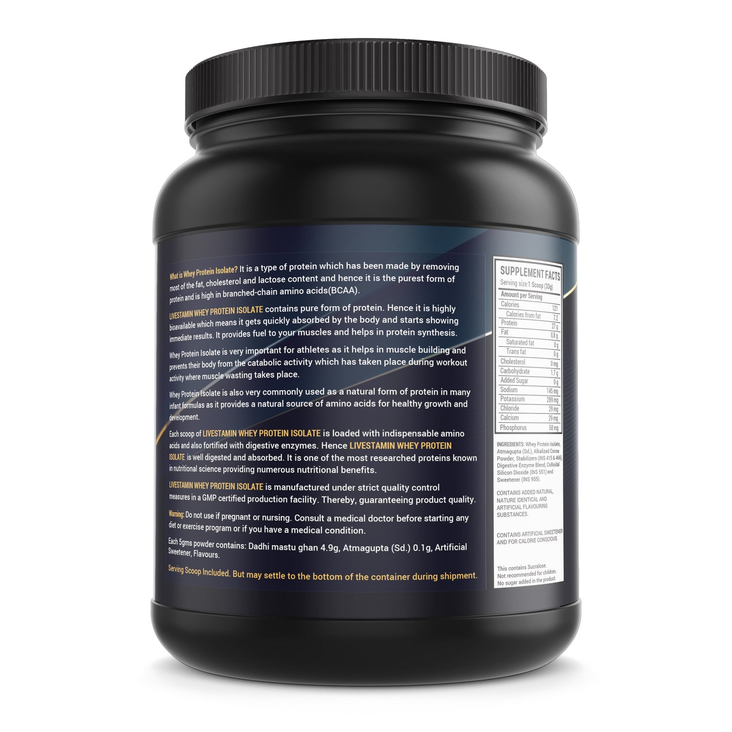 Livestamin 100% Isolate Whey Protein Powder Supplement - 400 grams