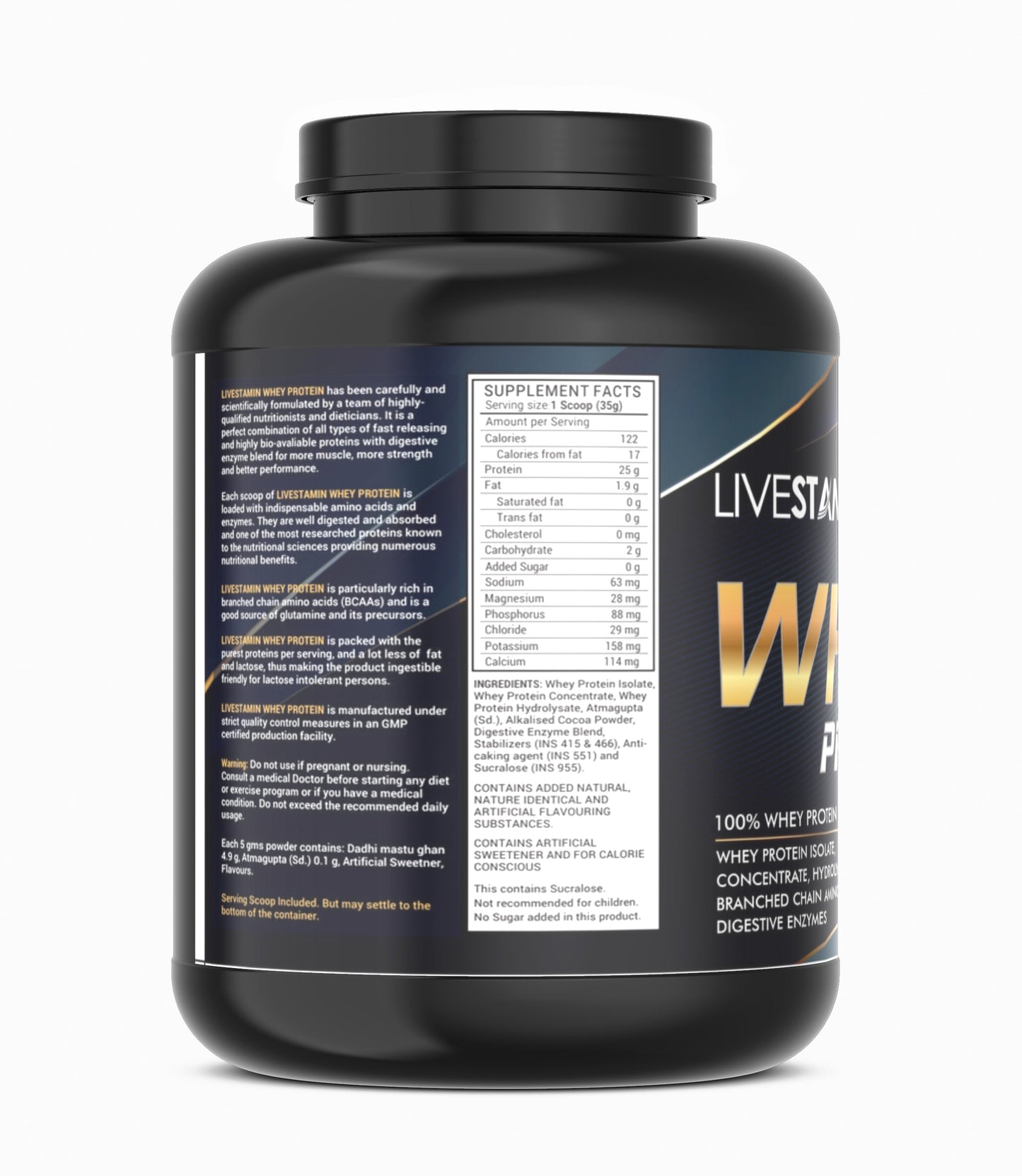 Livestamin Whey Protein Powder 2kg, Bodybuilding Supplement