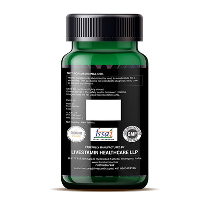 Livestamin Chelated Iron Folic Acid Supplement with Vitamin C, E, B12, Zinc & Selenium|60 Tablets