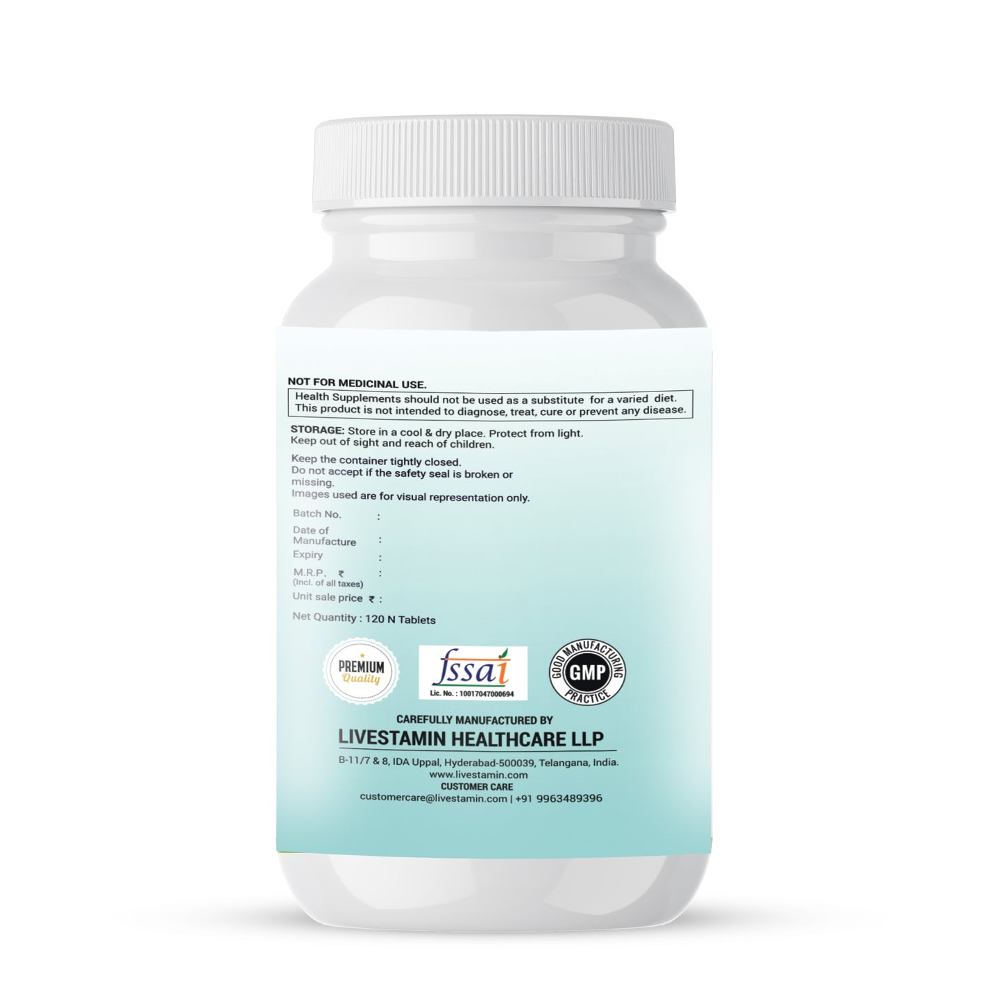 Livestamin Calcium Magnesium Zinc Vitamin D Tablets | 120 tablets
