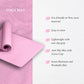 The Minies Naturals Anti Slip Yoga Mat with Carry Strap 8MM