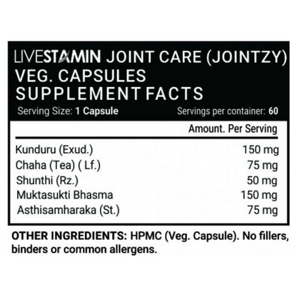 Livestamin Jointzy Joint Care Health Supplement - 60 Vegetarian Capsules