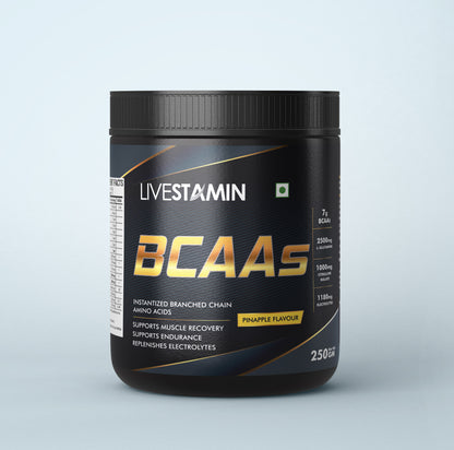 Livestamin BCAA Branched Chain Amino Acids 7000 mg With Glutamine, Citrulline Malate Nutrition Energy Supplement - 250 Grams