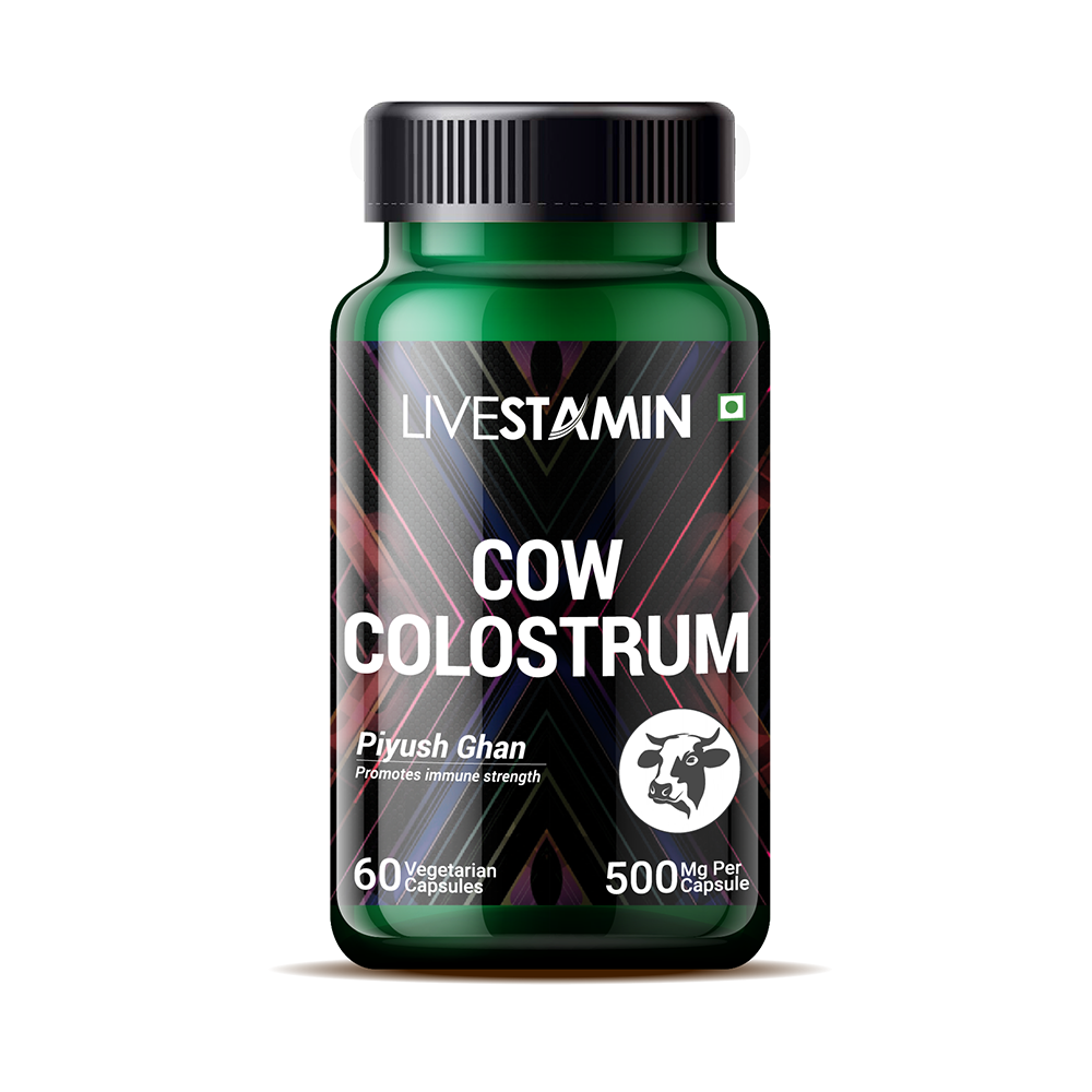 Livestamin Colostrum Supplement 500 mg - 60 Vegetarian Capsule