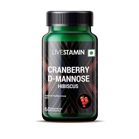 Livestamin Cranberry D-Mannose Hibiscus Capsules Urinary Tract Health Supplement