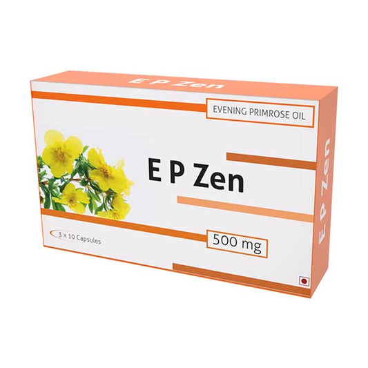 E P Zen - Evening Primrose Oil 500mg 30 Capsules
