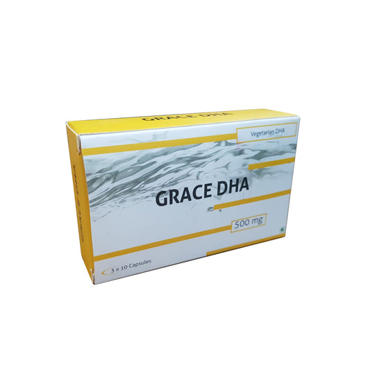 Grace DHA - Vegetarian DHA 500 mg 30 Veg Capsules