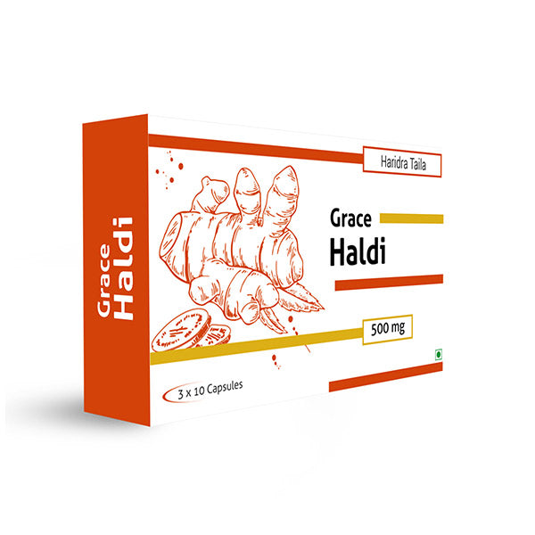 Grace Haldi - Turmeric Oil 500mg 30 Veg Capsules