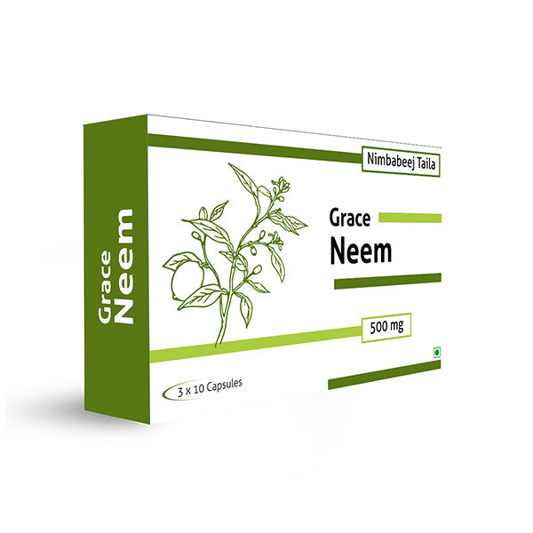 Grace Neem - Neem Oil 500mg 30 Veg Capsules
