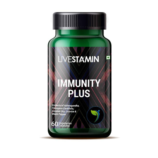 Livestamin Immunity Plus Immune Booster, 500 mg - 60 Vegetarian Capsules