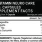 Livestamin Neuro Care Health Supplement - Ashwagandha, Green Tea, Turmeric (Curcumin), Arjuna, Atmagupta Extract 500 mg - 60 Vegetarian Capsules
