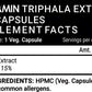 Livestamin Triphala Extract (Tannins >15%) Amlaki, Haritaki and Bibhitaki, Digestion Support Supplement,500 mg - 60 Vegetarian Capsules