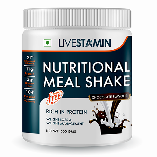 Livestamin Nutritional Meal Shake Chocolate Flavour Weight Management Supplement - 500gms