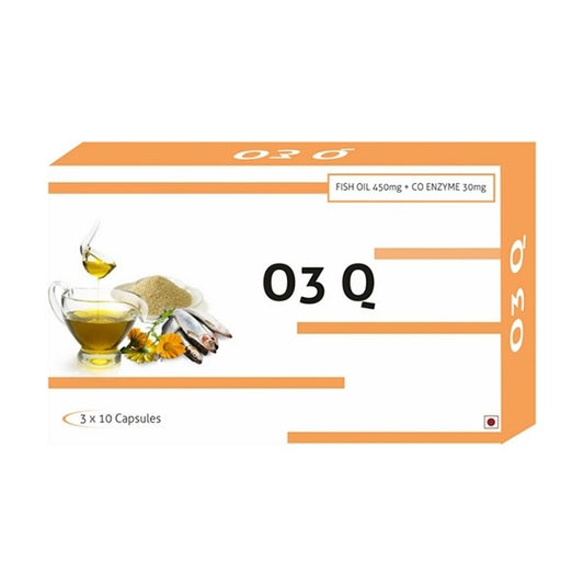 O3Q - Fish Oil + Coenzyme Q10 500mg 30 Capsules