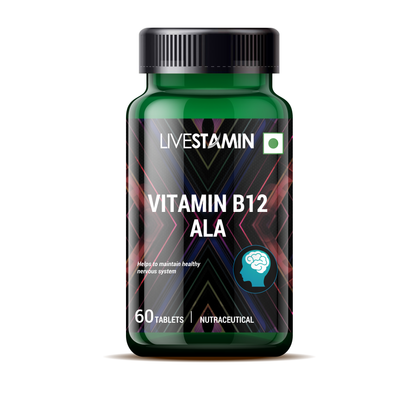 LIVESTAMIN  VITAMIN B12 ALA SUPPLEMENT- 60 TABLETS