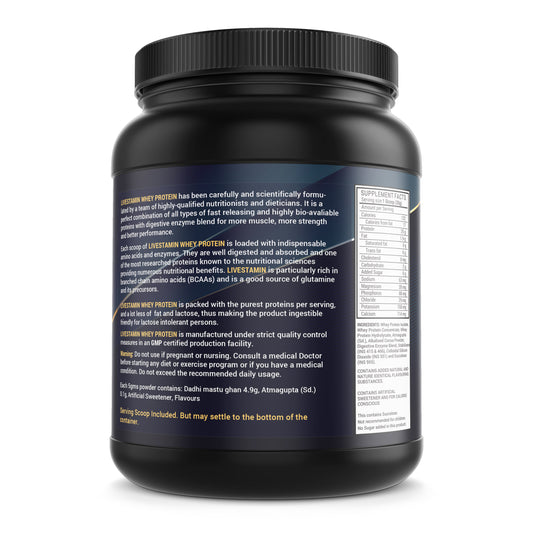 Livestamin Whey Protein Powder 400 grams, Bodybuilding Supplement