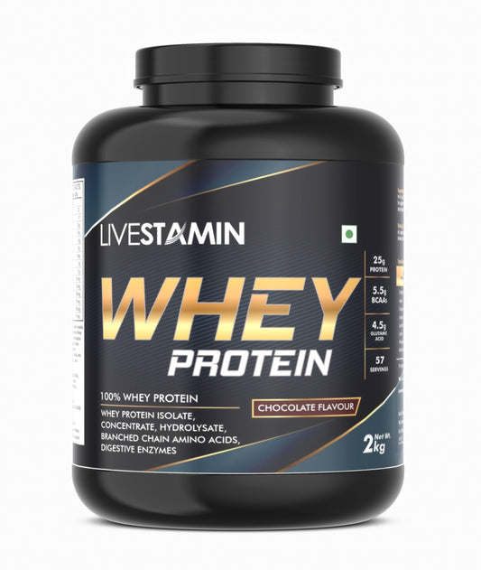 Livestamin Whey Protein Powder 2kg, Bodybuilding Supplement